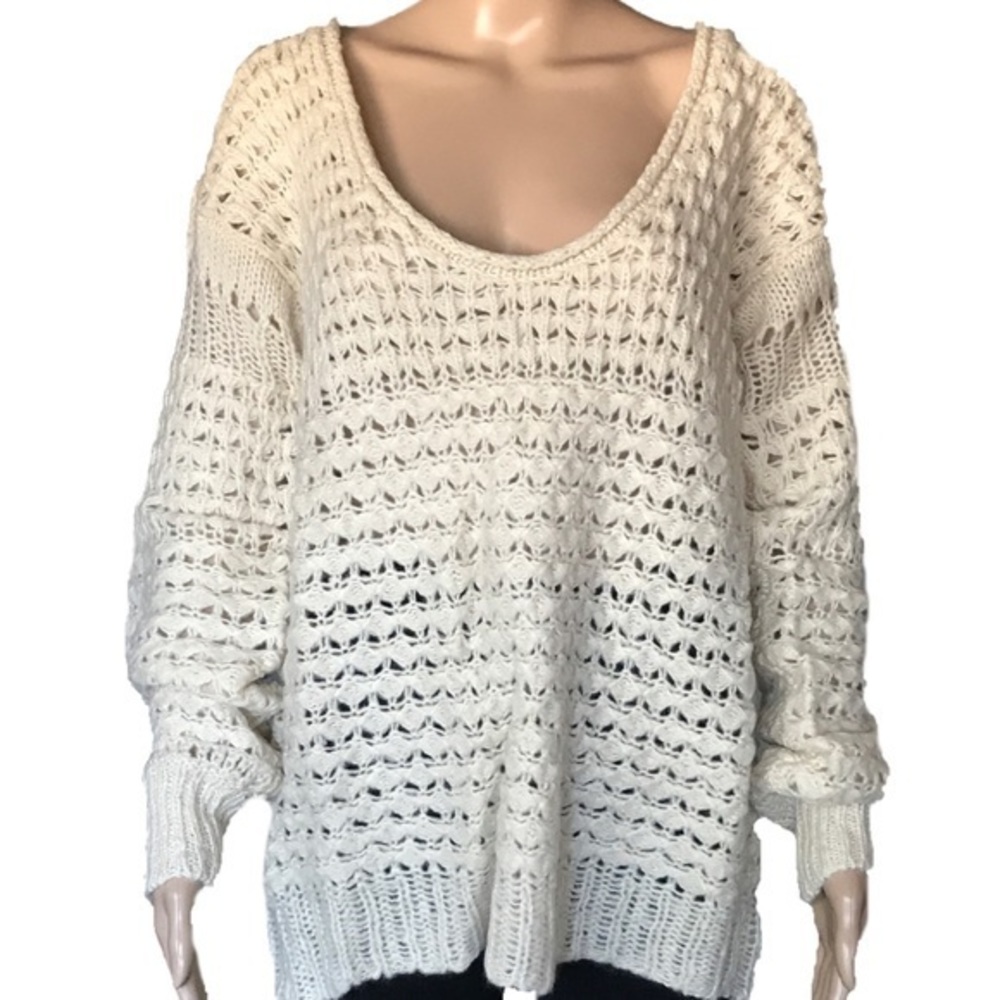 Free People Crashing Waves Pullover Sweater Small